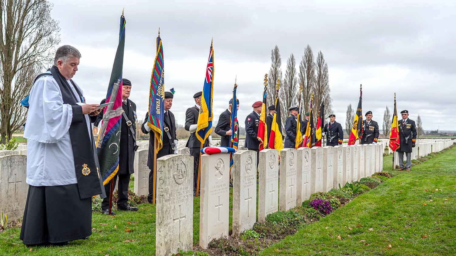 Three 'unknown' soldiers' graves from the First World War rededicated in Belgium