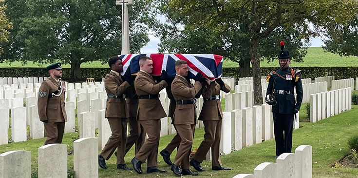 Durham Soldier Laid to Rest on the Somme 109 Years After his Death in the Great War