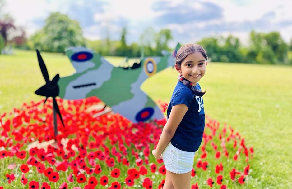 Aariya, who raised £477 during a school non-uniform day for VE Day 80.