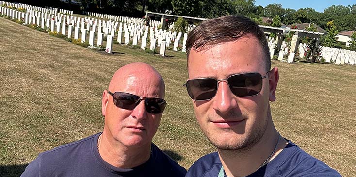 In their footsteps: Father and son’s fundraising walk in Normandy raises £1,410 for CWGF!